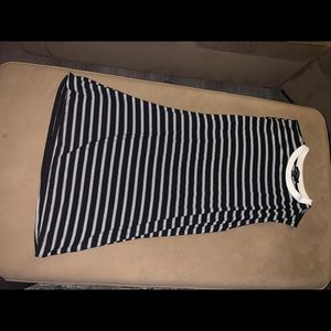 striped sleeveless dress